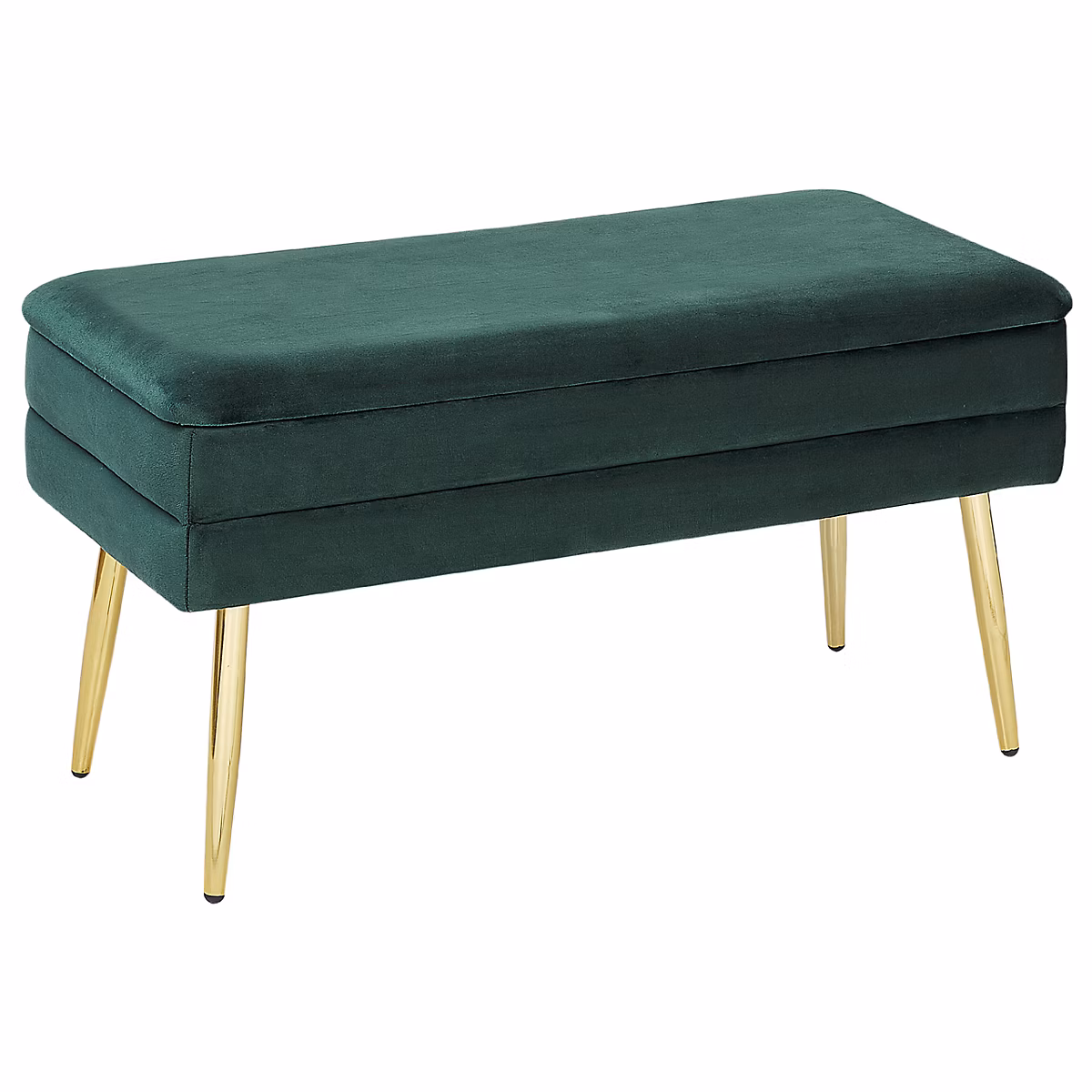 Banc de rangement DURHAM Velours Vert foncé – Réf. WFTWTCHXX5026591660