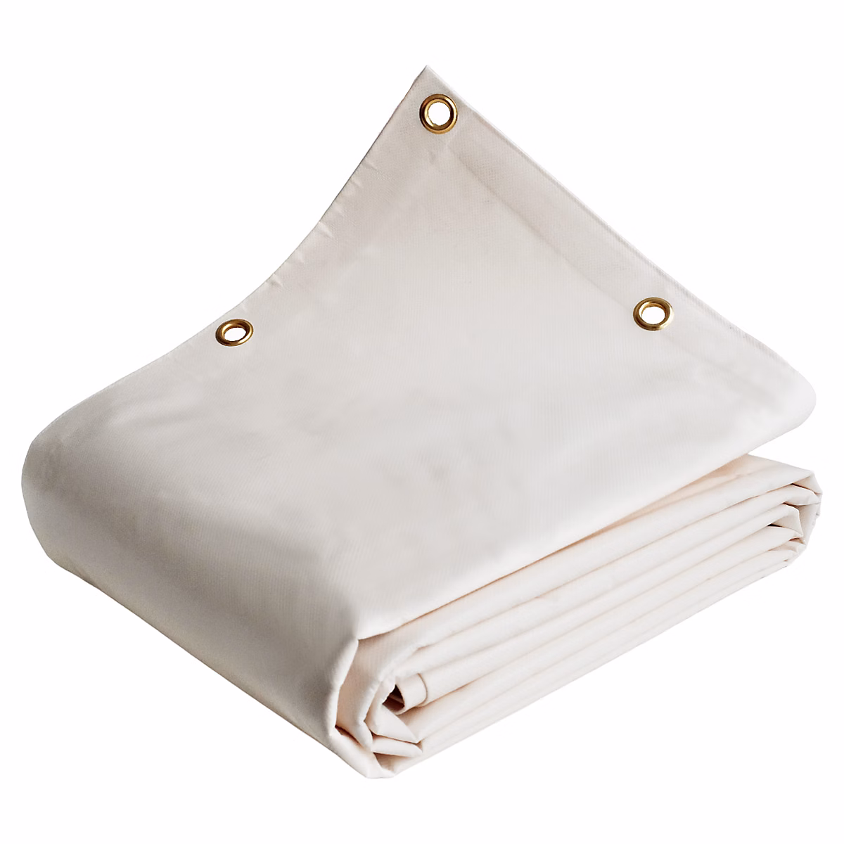 Bâche de Chantier 2 × 3 m Blanc Crème – Garantie 8 ans TECPLAST, LP640CH, Bâche de protection étanche en PVC pour Travaux