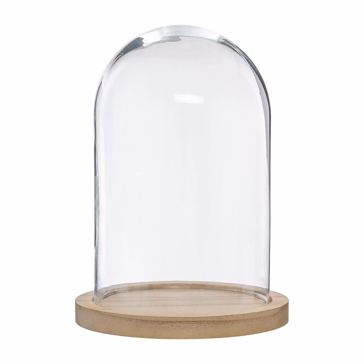 Cloche verre et bois H26cm – Atmosphera Créateur d'intérieur