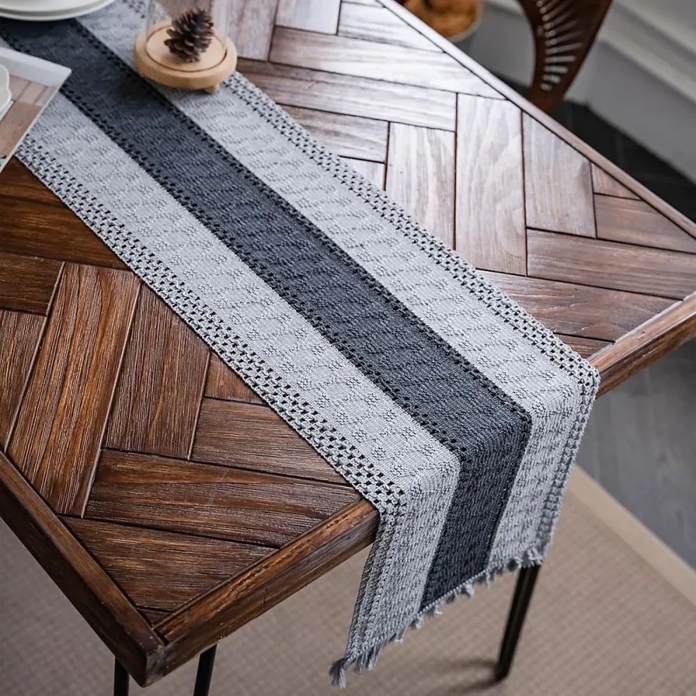 Chemin de Table Noël 30 × 120 cm Gris