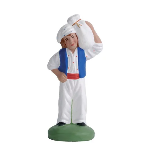 Santon pour crèche meunier blanc - 7 cm