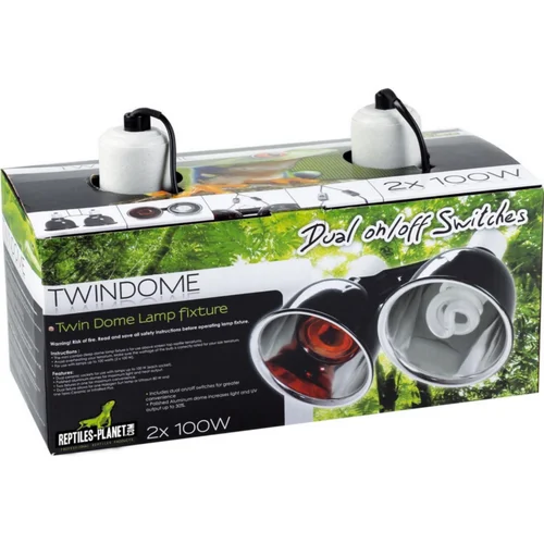 Support pour éclairage et chauffage terrarium Reptile Planet Twindome - Ø 14 x H 16 cm
