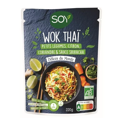 Doy wok thaï petits légumes citron coriandre et sauce srirac bio Soy - 220 g