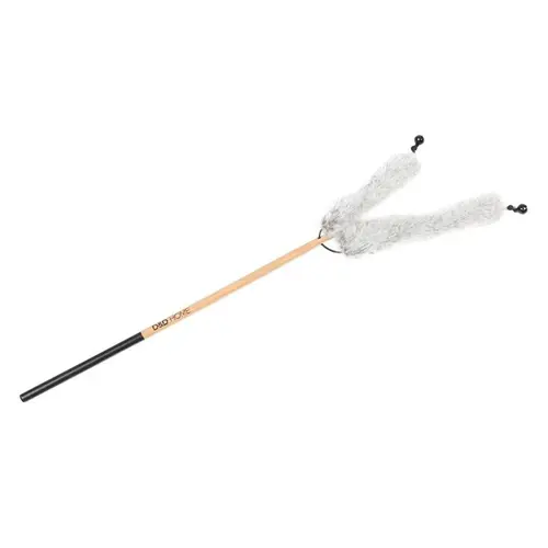 Canne à pêche pour chat coloris gris D&D Home Liva - 35 x 1,5 x 1,5 cm