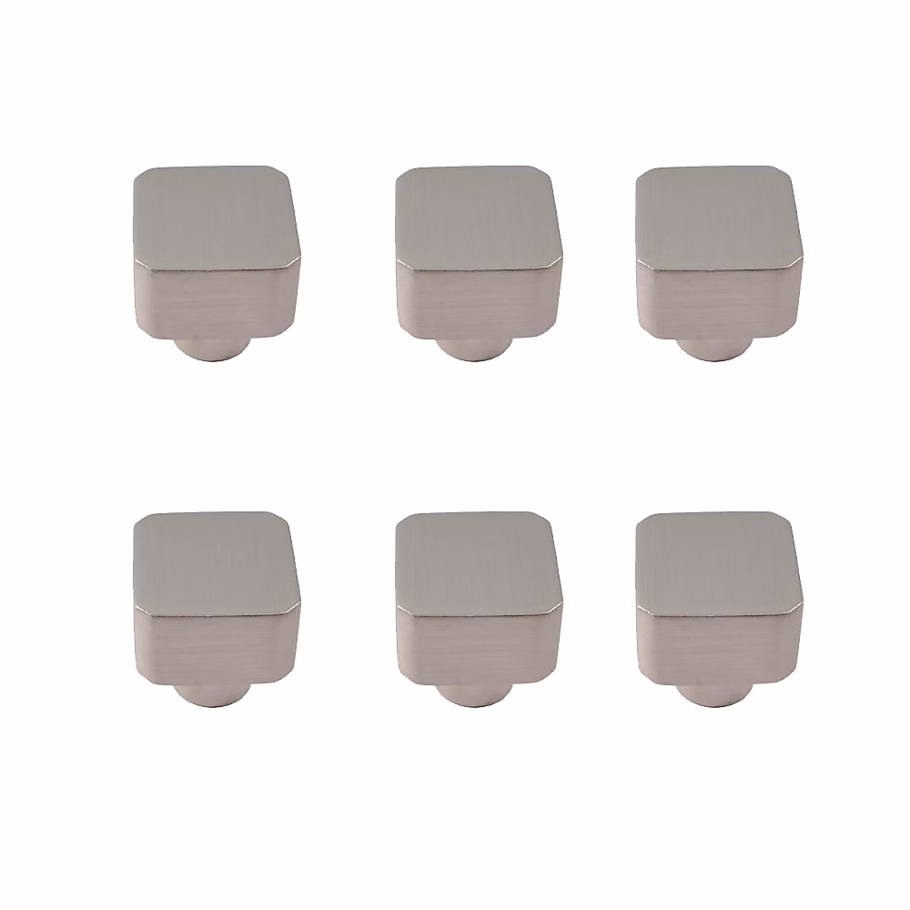 6 Un. poignées de meuble en nickel brossé de 25 × 25MM
