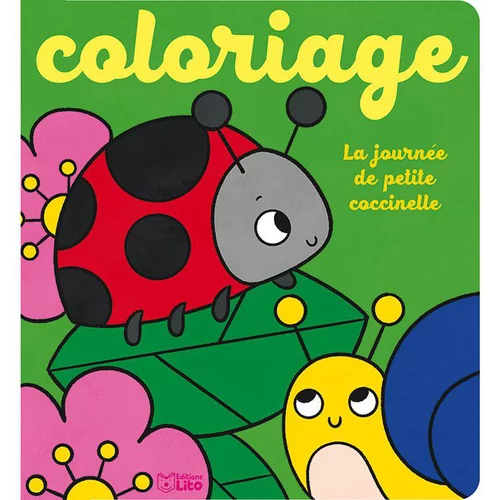 Coloriage La journée de petite coccinelle. Editions Lito