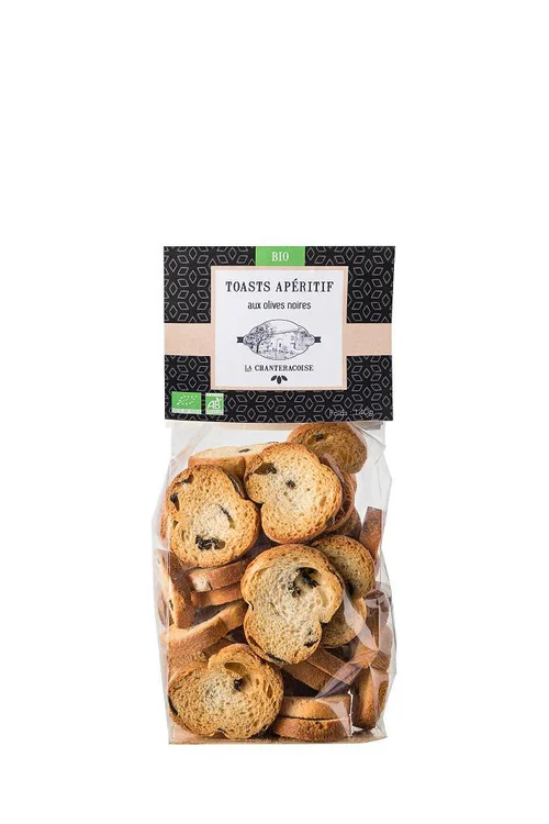 Toasts bio olives noires Chanteracoise - 140 g
