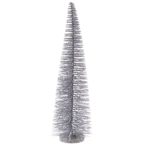 Sapin de Noël artificiel coloris argent et blanc - 45 cm