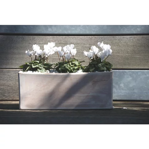 Jardinière haute en terre claire 52x20x25 cm