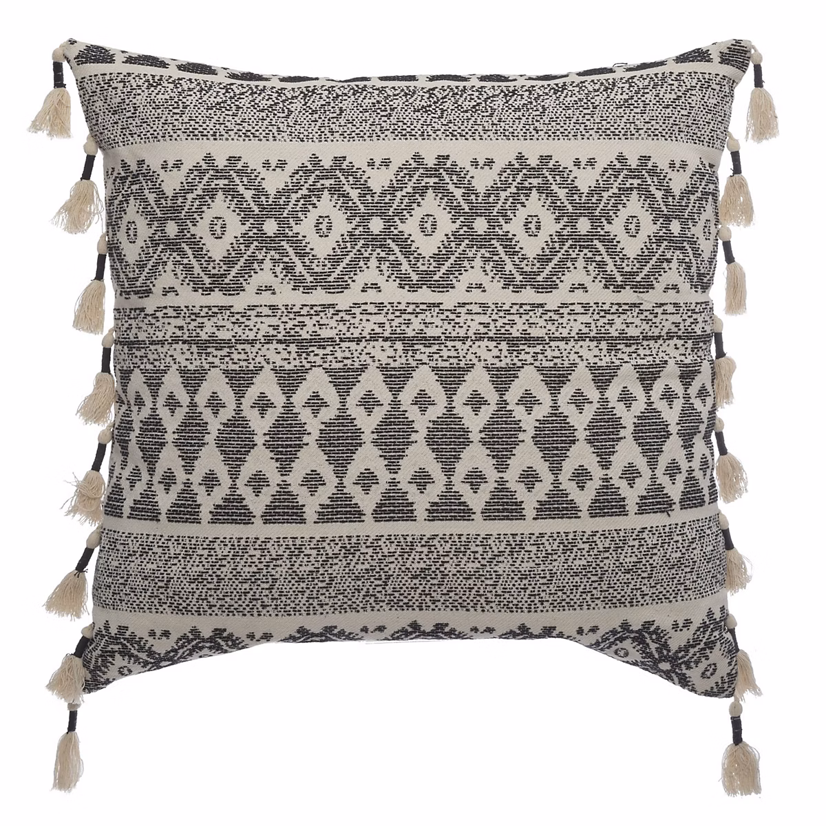 Coussin Rituality carré déhoussable – 60 × 60cm | Noir et Blanc