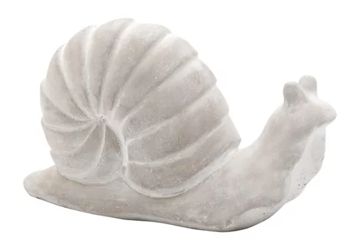 Figurine escargot coloris gris en ciment 21 x10,5 x 12,5 cm
