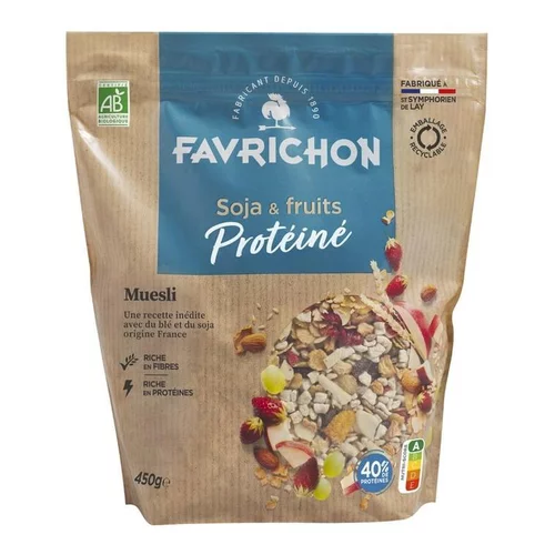 Muesli protéiné bio soja et fruits Favrichon - 450 g