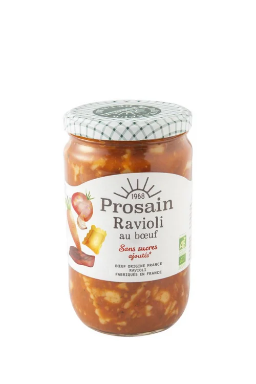 Ravioli bio au bœuf Prosain - 680 g