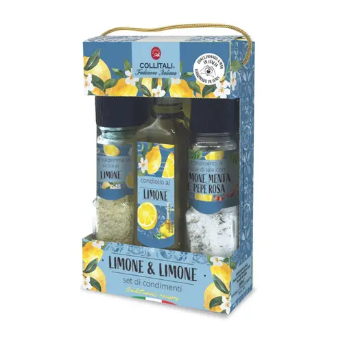 Coffret de 3 condiments au citron Collitali - les 3 pièces