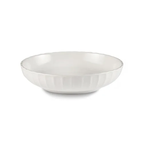 Assiette à salade et pâtes en grès blanc Adele - Ø 17 cm