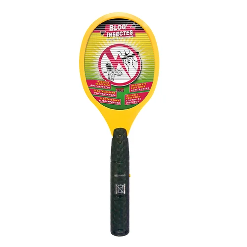 Raquette électrique anti-insectes coloris jaune Bloq'Insectes