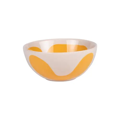 Coupelle en grès beige et jaune Lulli - Ø 12 cm