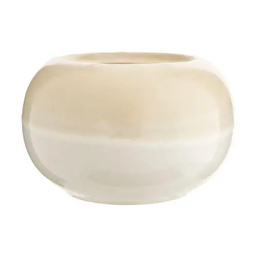 Cache-pot Bowl orchidée coloris beige en céramique - Ø 19 cm x 13 cm