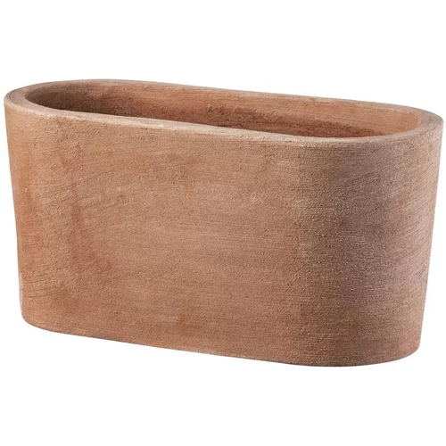 Jardinière ovale moderne en terre cuite beige 30x15xH15 cm