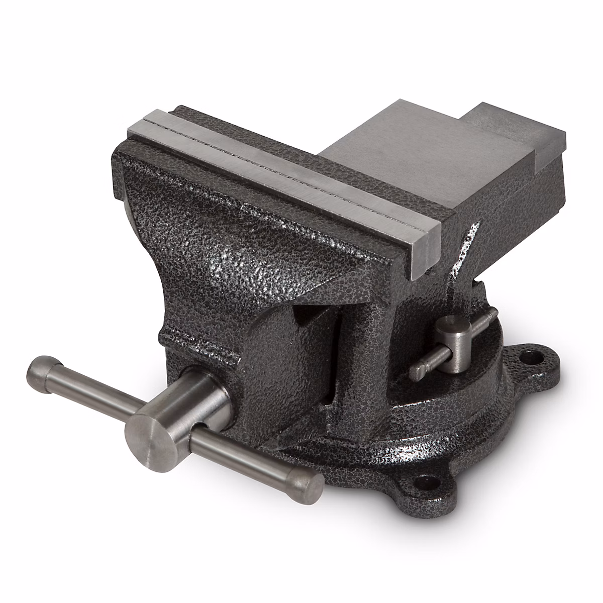 EBERTH Etau en fonte avec enclume – largeur des mâchoires 125mm, hauteur totale 130mm, plateau 110mm, écartement maximal 87mm