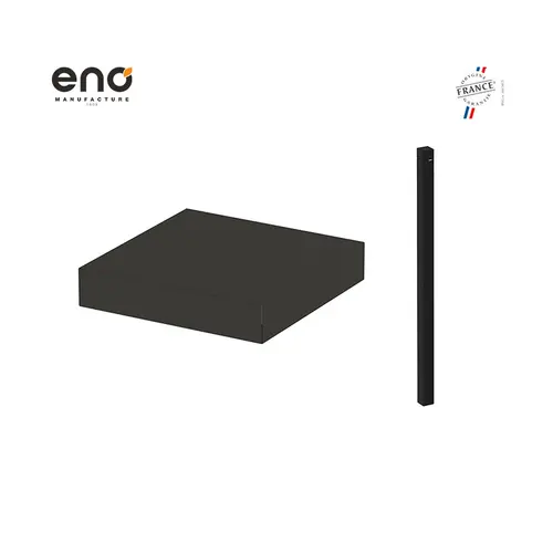 Plateau + Cornière d'Angle MODULO 35 cm Gris Cargo Eno