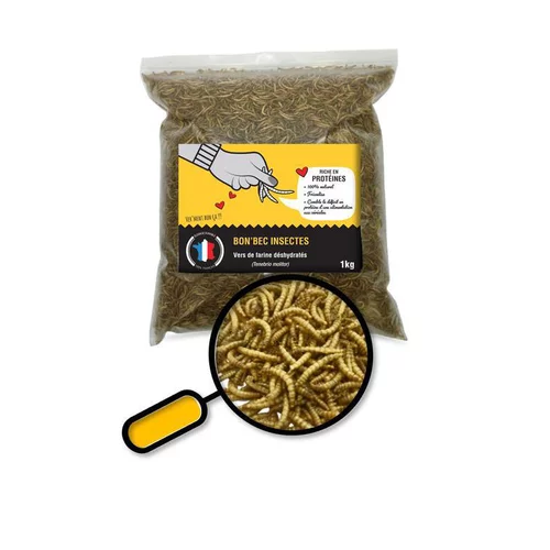 Vers de farine déshydratés en sac Distrigalli - 1 kg