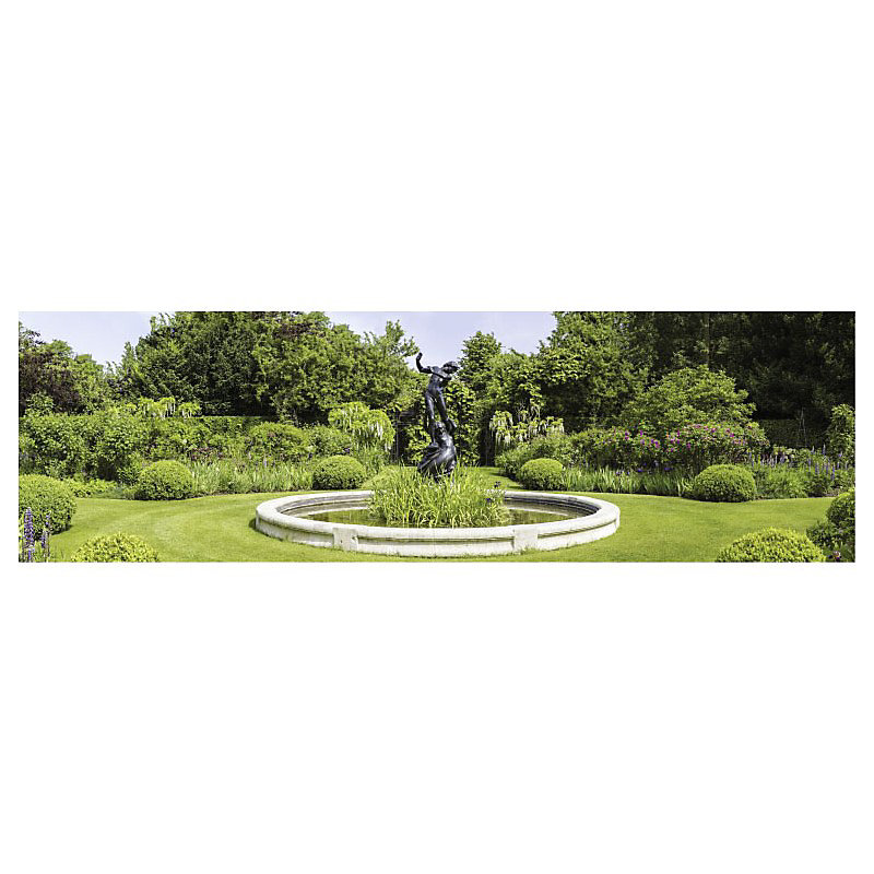 Brise vue imprimé FONTAINE RONDE | H.1.5 x L.5 m – 100% occultant – Made in France par Scenolia + kit de fixation offert