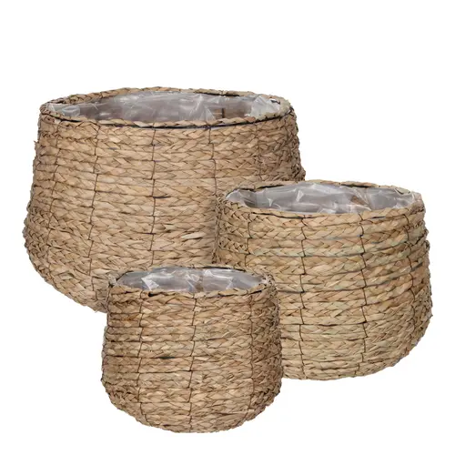 Panier rond coloris marron en osier Avalon Mica Decorations - 28 x Ø 36 cm