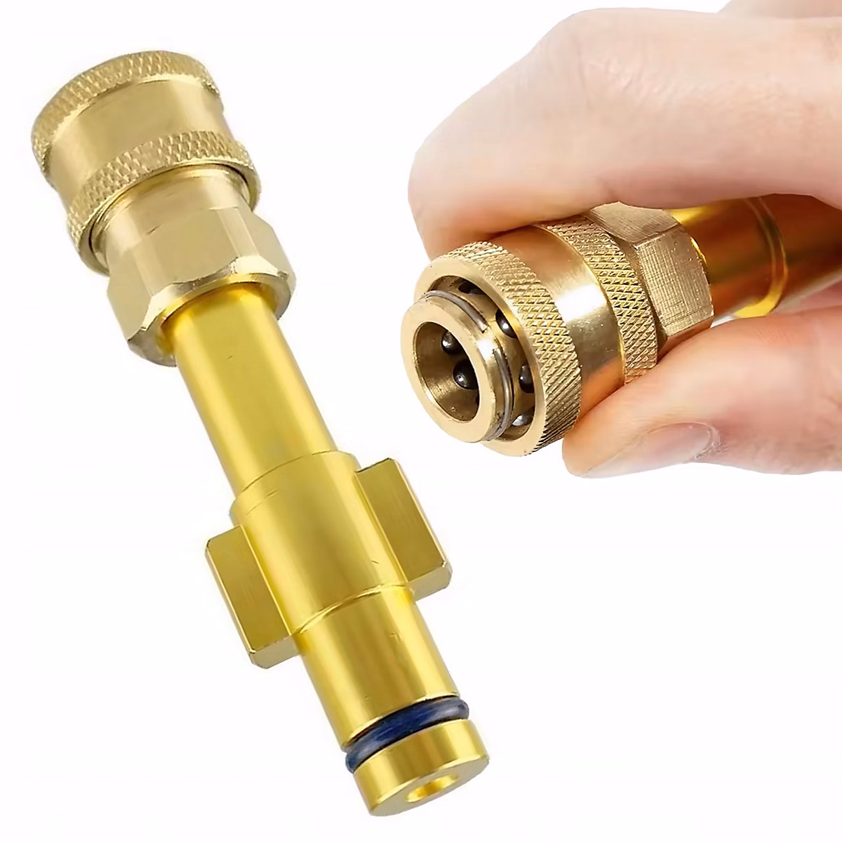 Adaptateur pour Nettoyeur Haute Pression – Raccord Rapide 1/4, Plastique et Métal, Compatible Elitech YILI Huter Patriot Daewoo