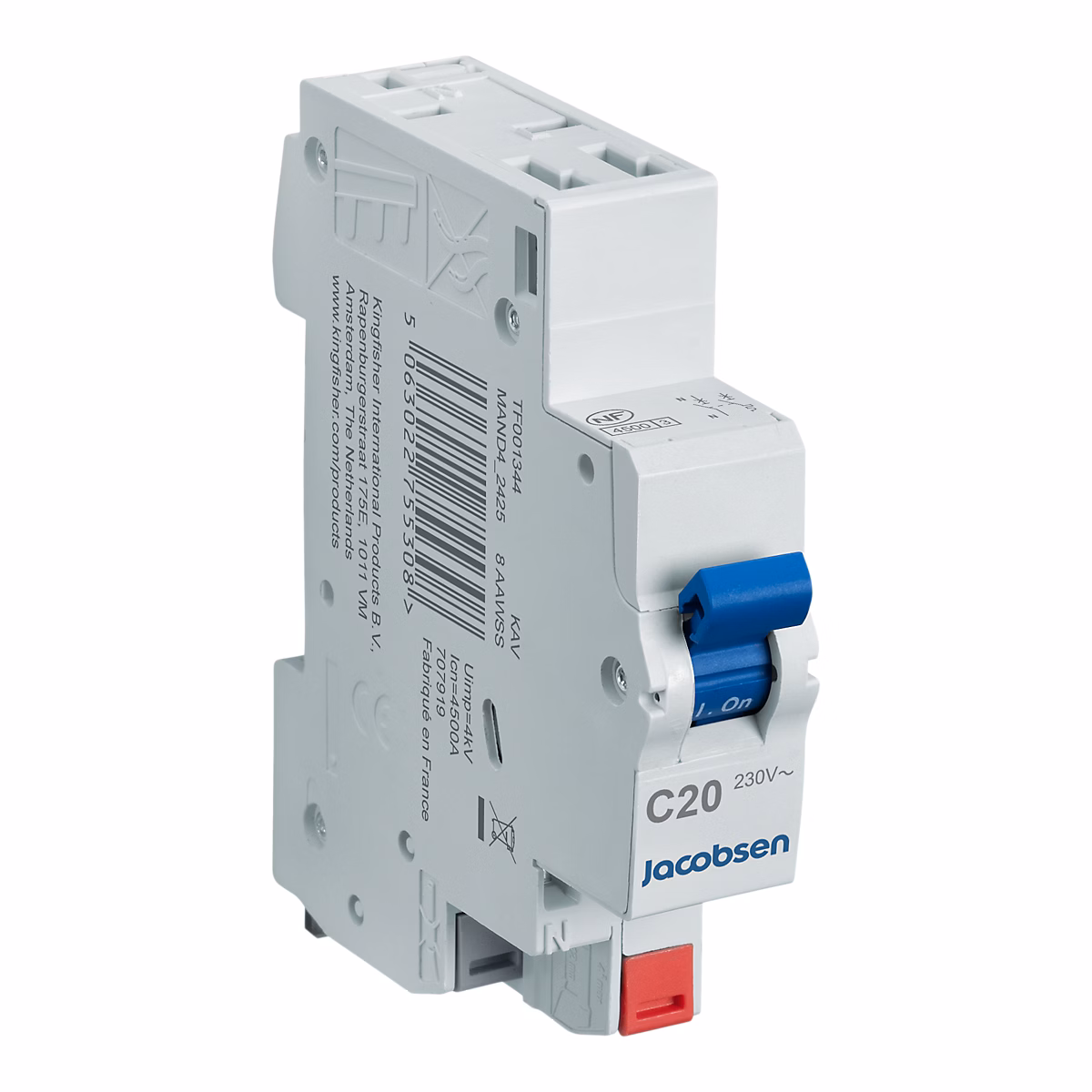 Disjoncteur 20A type C 4 – 5kA auto Jacobsen