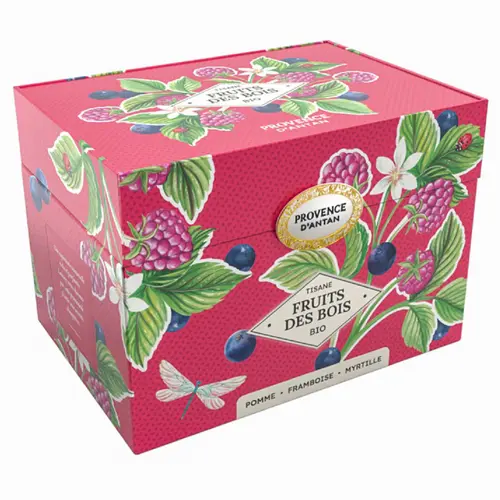 Coffret métal de tisane aux fruits bio Provence d’antan - 40 g