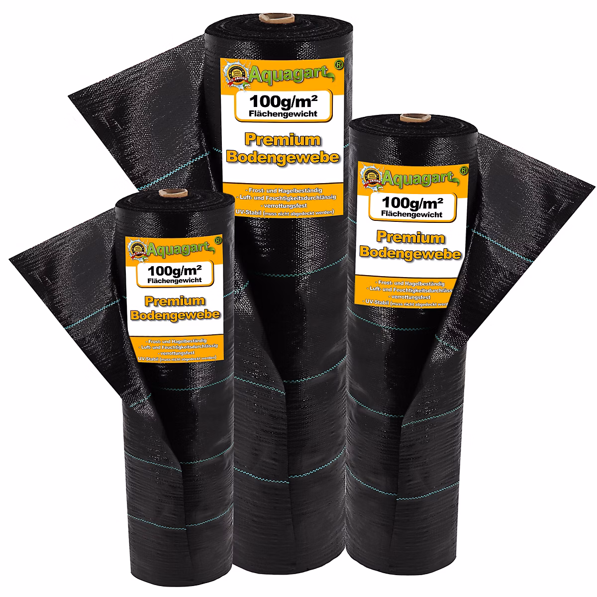 88 m² tissu de sol – bâche de paillage 100 g | 2 m de large | noir Aquagart