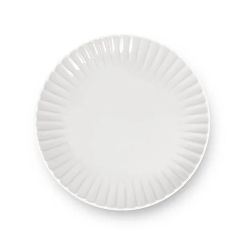 Assiette à dessert en grès réactif blanc Adele - Ø 21 cm