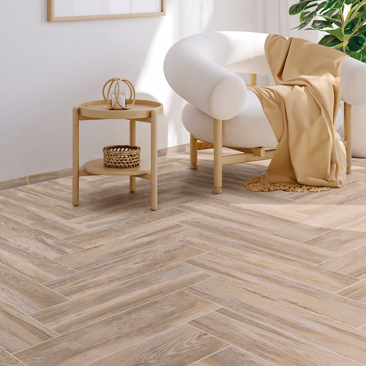 Carrelage sol et mur intérieur effet bois brut mat L.60 x l.15 cm x ép.8 | 5 mm – Kyra Betulla