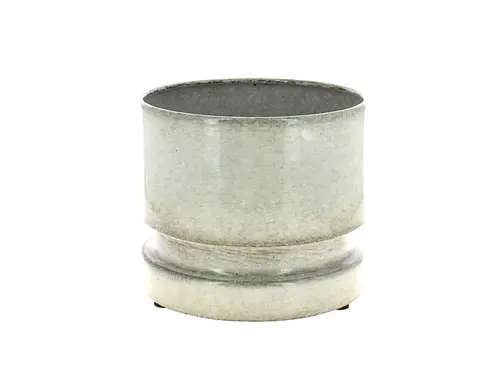 Cache-pot coloris blanc en zinc woodlog - Ø 21 cm x 18 cm