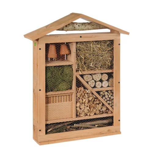 Abri à insectes très grand format en bois coloris naturel