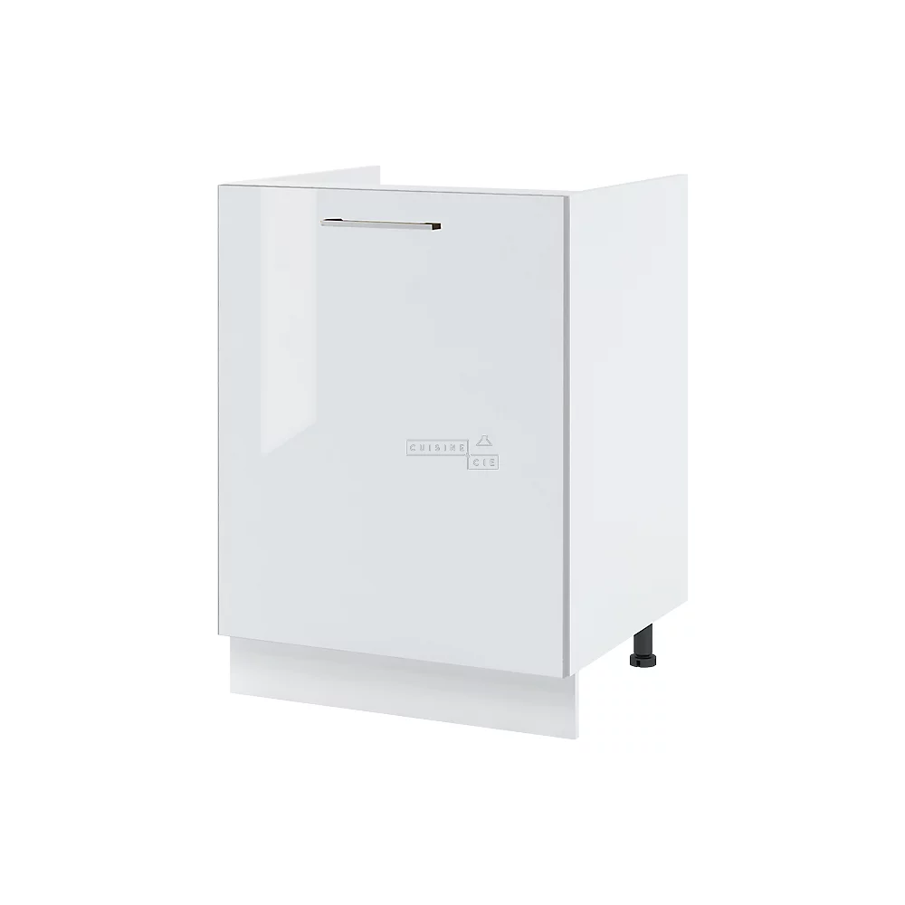 Cuisineandcie – Meuble sous-évier Bellissi Blanc Brillant 1 porte L 60 cm