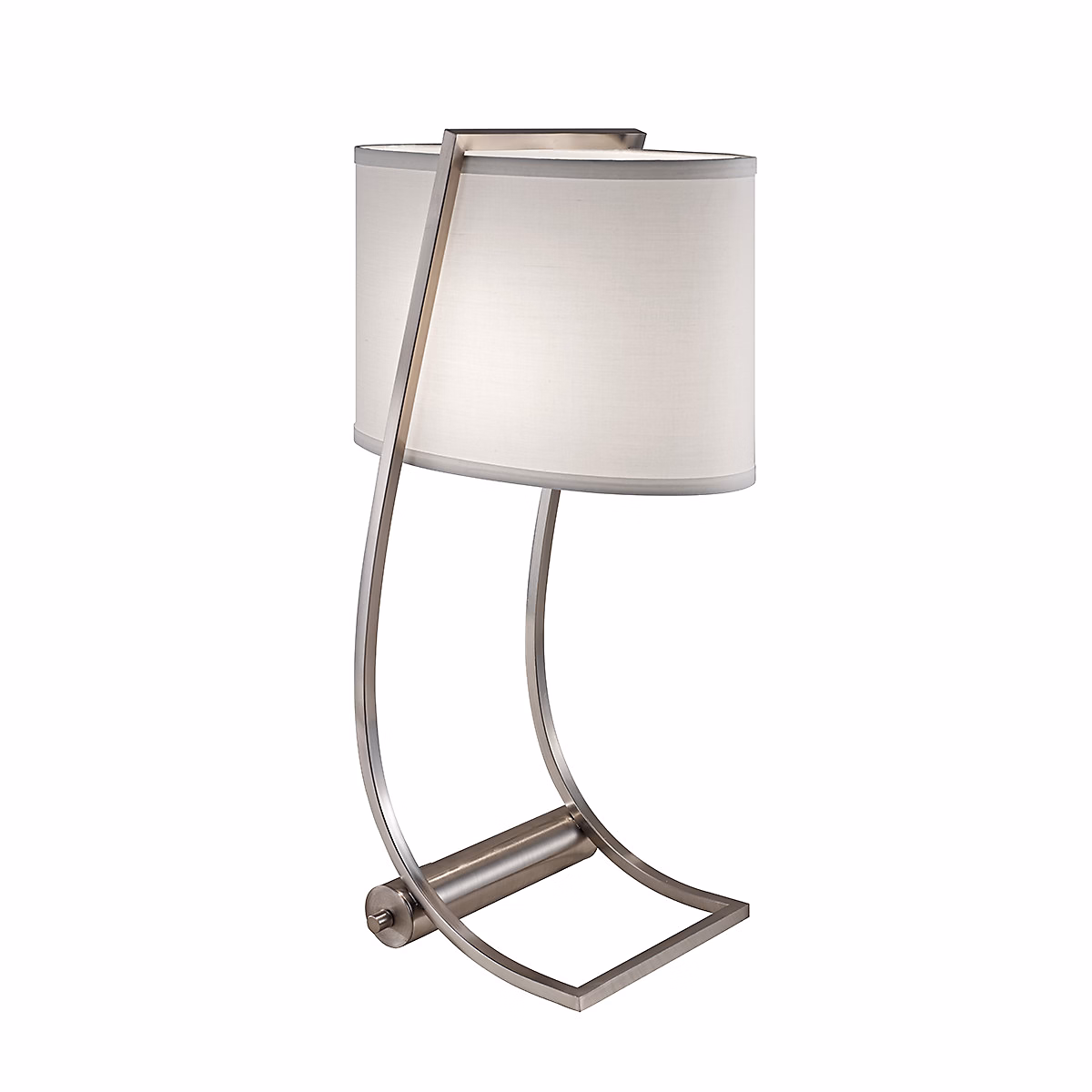 Elstead Lex – 1 lampe de table lumineuse en acier brossé, E27