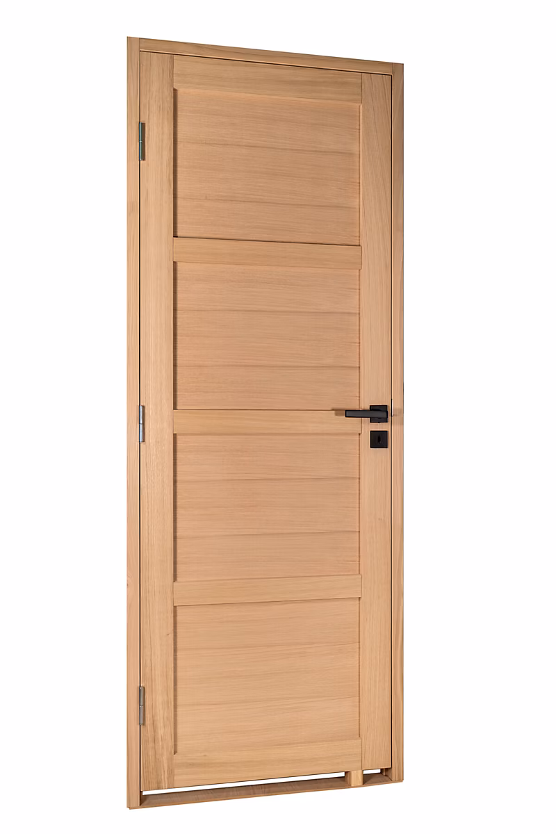 Bloc-porte (porte battante avec encadrement) – Bloc porte PARIS 4 Panneaux bois chene 2040x730 Droite