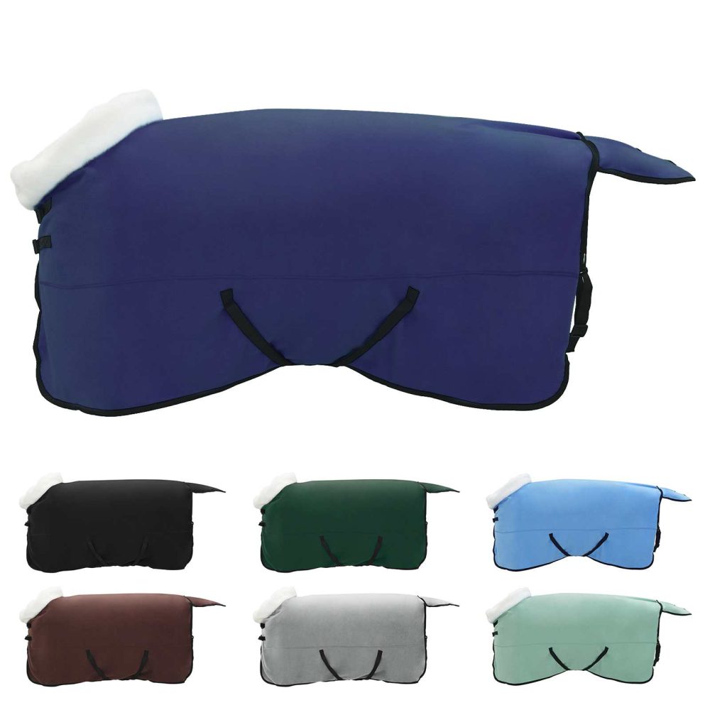vidaXL Couverture Équine Bleu marine 125 cm Fleece polaire