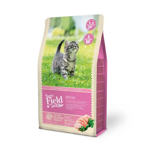 Croquette pour chaton au poulet Sam's Field - 2,5 kg