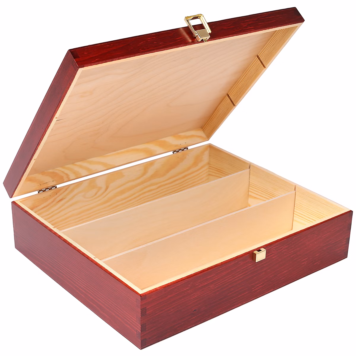 Creative Deco Boîte Caisse à Vin en Bois Bordeaux 35 × 30 × 10 cm – Cadeau Vin Mariage, 3 Bouteilles, Coffret Vin, Boite Cadeau