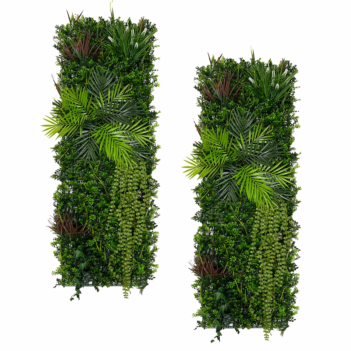 2 Panneaux Muraux Végétal Artificiel 50 × 150cm l Alina