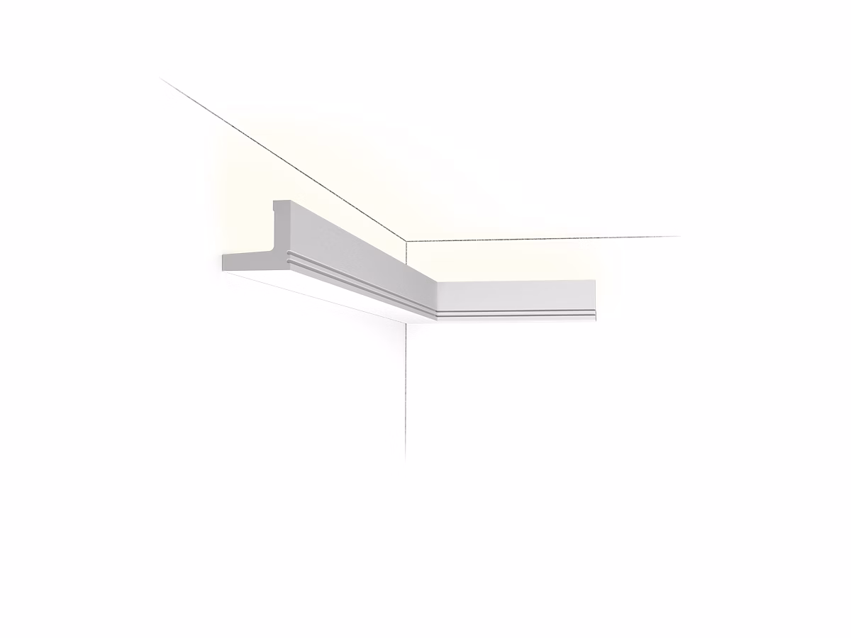 C361 Corniche Eclairage Indirect Polyuréthane Orac Decor Luxxus – 5 × 5cm (h x p) A l'unité