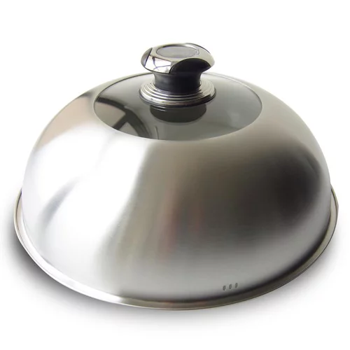Couvercle cloche en inox avec poignée thermomètre