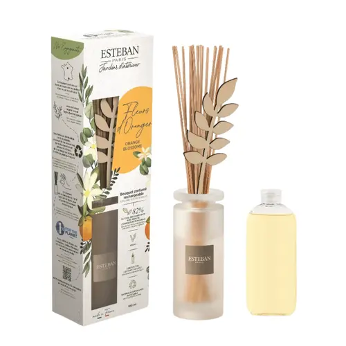 Bouquet parfumé et sa recharge Fleurs d'oranger Esteban - 100 ml