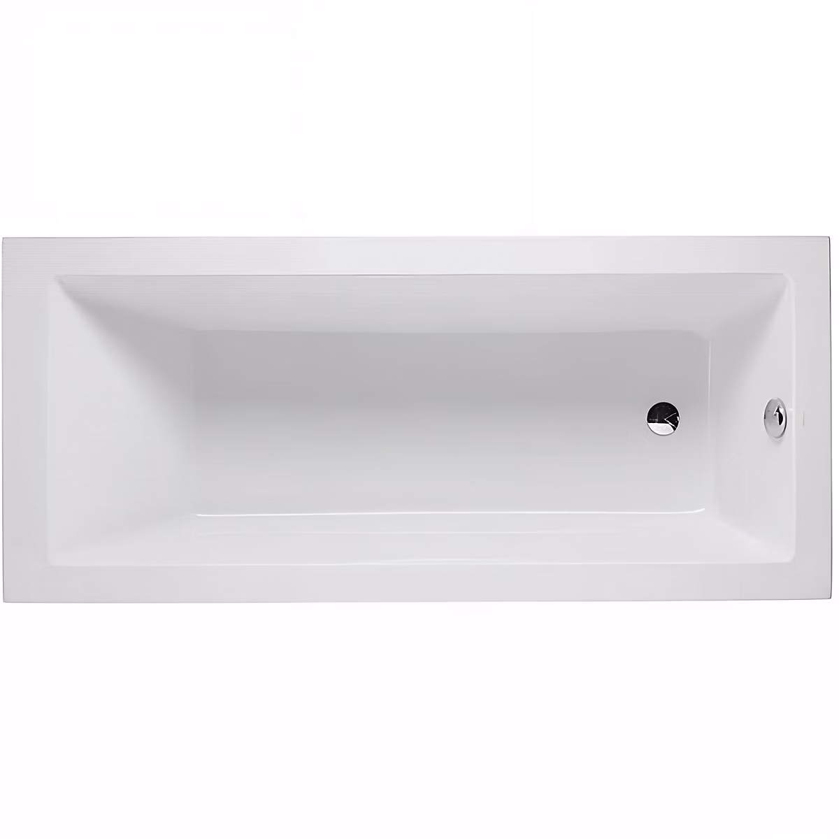 Baignoire acrylique haute densité SANINDUSA Vertice 170x70 blanche livrée avec pieds réglables (coussin et vidage non inclus) | Baignoire