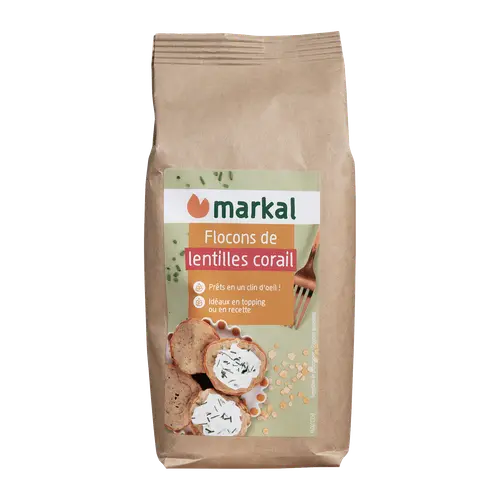 Flocons de lentille corail bio Markal - 350 g