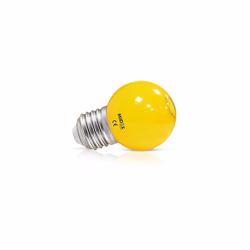Ampoule LED E27 Couleur Bulb G45 1W Jaune | Ampoule