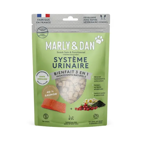 Friandises pour chat tendres bouchées système urinaire Marly & Dan - 40 g